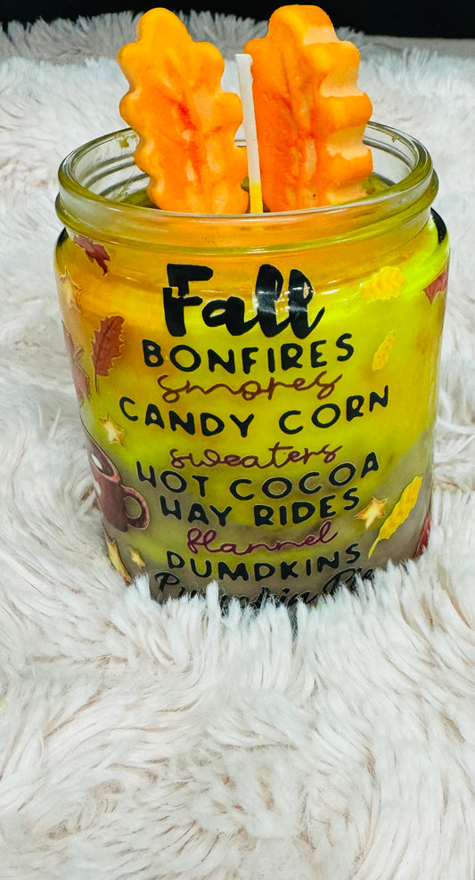 FALL BONFIRES BLUEBERRY PUMPKIN WAFFLES SOY WAX SCENTED CANDLE