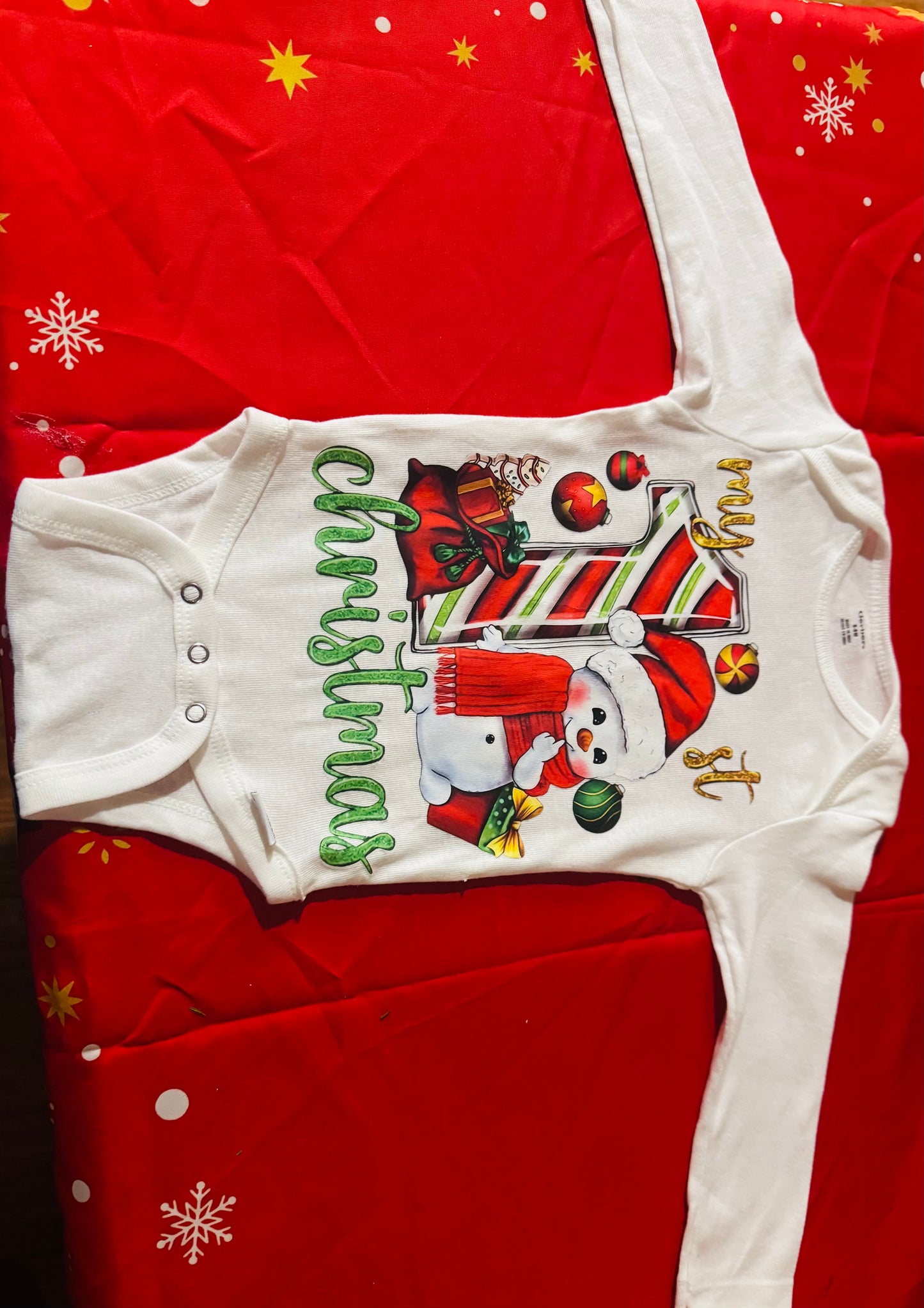 Unisex 1st CHRISTMAS RED ONESIES