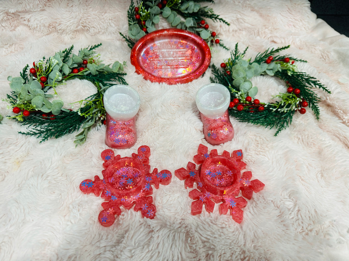 SANTA’S PINK SET WITH SOAP DISH